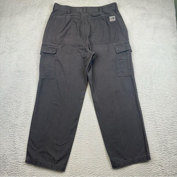 North Face Cargo Pants Men 34 Gray Canvas Cotton Outdoor Hiking Straight *32x28‎ - Picture 4 of 14